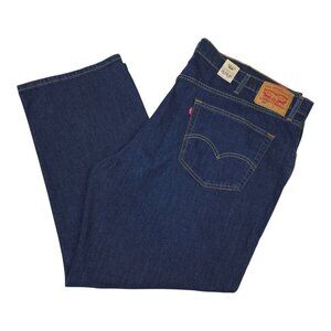 Levis 559 Relaxed Straight Jeans W48 L30 Dark Wash Cotton Sits At Waist